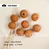 Acessórios para Joias DIY Contas de Caroço de Fruta Natural Pulseira de Contas Artesanal Acessórios para Colar Brincos Contas Soltas de Semente de Desejo