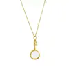 25 Estilo Caliente Lupa Llave Collar Colgante de Lujo Accesible de Alta Gama Simple Versátil Diseño de Nicho Cadena para Suéter para Mujeres