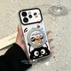 Funda Adecuada para Teléfono Oppo Reno 15 Pro, Diseño de Dibujos Animados de Moda para Mujeres, Funda Reno 16 Lente Divertida Cobertura Completa Negro Carbón Bola de Carbón