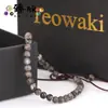 Pulsera tejida de piedra de llama de 4 mm transfronteriza europea y americana, versátil para el uso diario, pulsera de joyería para parejas al por mayor