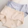 Ropa Interior Femenina de Algodón Puro de Color Sólido, Algodón de Fibra Larga de Xinjiang 60S, Ligera, Cómoda, Antibacteriana, Refuerzo Inferior Extendido, Braguitas Triangulares para Mujer