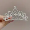 Corona de cumpleaños para niña peine para el pelo de pedrería linda diadema de pequeña princesa accesorios para el pelo de niña peineta de temperamento para niña pasador para bebé