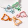 Clips de Resorte Coloridos, Anillas Abiertas Redondas, Anillas de Resorte de Oso, Accesorios para Llaveros DIY, Anillas de Conexión de Aleación