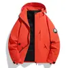 Jaqueta Três em Um para Uso Externo para Homens e Mulheres, Conjunto de Duas Peças de Jaqueta de Algodão à Prova de Vento e Impermeável para Caminhada, Roupa de Montanhismo com Logo Impresso Personalizado