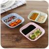 Plato para Aceite Creativo Estilo Japonés para Hogar Paja de Trigo Plato para Condimentos Vajilla de Plástico Multiusos para Cocina Plato para Vinagre Plato para Encurtidos