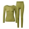Ropa y conjunto de pantalones de otoño finos con ácido hialurónico auto-calentable, hidratante y embellecedora de la piel, ropa interior térmica embellecedora de base y corporal para mujer