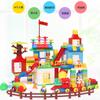 Nuevo juguete de bloques de construcción educativos para niños Huimei 183 compatible con partículas grandes, barril de 210 partículas