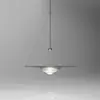 Lámpara Colgante Minimalista Nórdica de Vidrio Forma de Gota de Agua para Dormitorio Mesita de Noche Modelo de Personalidad Creativa Habitación de Exhibición Comedor Lámpara Colgante Pequeña de una Sola Cabeza