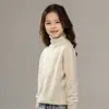 Suéter de Lã com Gola Redonda Infantil Meninos Meninas Top Quente Suéter Base de Lã Grossa para Meninas