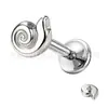 Joia de Liga de Titânio F136 Cabeça de Tartaruga Série Oceano Piercing Labial Brinco Corpo de Titânio G23 Joia de Piercing na Orelha Hélice da Orelha