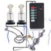 Interesante conjunto combinado de pulsos de descarga eléctrica extractor de leche con dispositivo de castidad tapón anal herramienta de masaje multipunto orgasmo alternativo