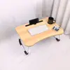 Escritorio para Laptop con Portavasos Mejorado para Cama Mesa Pequeña Plegable Escritorio para Estudiante Mesa Perezosa Mesa para Dormitorio