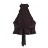 Para Comercio Exterior Europeo y Americano Transfronterizo Ropa de Mujer Aliexpress Más Vendido Moda de Verano Versátil Espalda Descubierta en Capas Cuello Halter Camiseta sin Mangas
