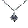 Collar con Colgante de Cubo de Rubik Cósmico al por Mayor para Hombre Plata de Ley 925 de Alto Sentido Diseño de Calle de Alto Sentido Accesorios de Nicho para Hombre