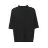 Inno Tallas Grandes Nueva Llegada Elegante Camiseta Básica de Punto de Cuello Alto Parcial con Pedrería, Top de Lana de Manga Media 343218