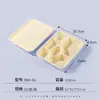 Caixa de Almoço Descartável Biodegradável com Vários Compartimentos, Caixa de Embalagem para Viagem Feita de Amido de Milho Espessado para Refeições Bento