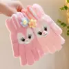 Guantes Infantiles Star Dew, Engrosados para Otoño e Invierno, Cálidos, para Niñas y Bebés, con Bordado de Dibujos Animados, Lindos