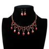 Collar con colgante de cristal y borlas de joyería de moda de comercio exterior europeo y americano, cadena de clavícula de cristal 7790