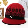Sombreros para mujeres de mediana edad y mayores, otoño e invierno, para madres, forrados de polar, cálidos, sombreros de lana tejidos, para señoras mayores, de pelo de conejo, de ala ancha, sombreros de algodón