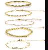 Pulsera de Capas Doradas para Mujer Amazon Pulsera de Cadena Cubana Pulsera de Cadena de Garra de Mariposa Pulsera de Playa de Verano Traje