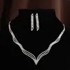 Colar de noiva Europa e Estados Unidos diamante completo two suit corrente de garra joias de casamento atacado ao vivo uma geração de nicho