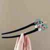 Horquilla de Mariposa Estilo Étnico para Mujer Elegante Falda de Cara de Caballo Tocado Horquilla 2024 Nuevo Estilo Parte Trasera de la Cabeza Horquilla de Madera