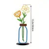 Vaso Impresso Colorido Plano 2D Transfronteiriço Arranjo de Flores Silhueta de Parede Fundo de Sala de Estar Interna Artesanato Enfeites Decorativos