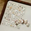 Pegatinas Populares de Oso de Dibujos Animados Planas 3D Delgadas Resistentes para Uñas Lindas de Chica Pura Adhesivas para Uñas Decorativas DIY