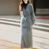 Processo de flocagem~ Cardigã de seda, caxemira e lã estilo preguiçoso, gola V, amarração, cintura marcada, toque de tricô, peça de outer wear suave