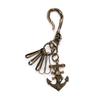 Nuevo Colgante de Llave de Calavera Ancla Retro de Aleación Punk Hip-Hop Accesorios de Colgante para Llaves de Motocicleta