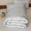 Algodão Puro Gaze Dupla Camada Enchimento de Soja Cor Sólida Simples Colcha Quente de Inverno Macia Acolchoada Capa de Colcha Primavera/Outono Cama de Casal Colcha de Verão