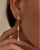 Aretes de Borla con Zirconia 3A en Forma de Gota de Agua Chapados en Oro de 18 Quilates Aretes Largos Colgantes de Moda Accesorios de Aretes Transfronterizos Europeos y Americanos Amazon