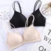 Sutiã Leve de Renda Vazada Sem Aro, Sutiã de Renda Push-Up Sexy para Meninas, Sutiã Fino Confortável para Mulheres