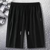 [Entrega Rápida] Pantalones Cortos Deportivos de Seda Helada de Verano para Hombre, Pantalones Largos a Mitad de Pierna Sueltos Versátiles, Ropa Exterior Delgada de Moda, Pantalones de Playa