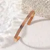 Pulseira de aço titânio transfronteiriça feminina personalidade moda pulseira de aço inoxidável masculina não desbota joia de mão senso avançado pulseira de nicho