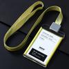 Juego de tarjetas transparentes Dezhi aleación de aluminio tarjeta de identificación juego de insignias colgantes para cuello para exposiciones tarjeta de trabajo certificado listado procesamiento al por mayor