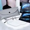 Óculos sem Aro para Homens, Óculos para Miopia, Luz Azul Anti-Azul, Armação de Óculos sem Aro de Titânio Puro, Podem Ser Equipados com Lentes para Miopia