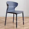 Silla de Comedor de Plástico Simple Nórdica Silla Moderna para el Hogar con Respaldo Taburete Grueso Casual Silla de Comedor Apilable Creativa de Colores