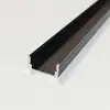 Canaleta de Luz Negra Mate 1709LED Tira de Luz Dura Carcasa de Aluminio para Canaleta Gabinete de Joyería Gabinete de Tira de Aluminio Tira de Luz Oculta