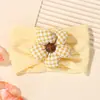 Venta Caliente de Exportación Europea y Americana Diademas y Accesorios para el Cabello de Bebé Diadema de Nylon Suave con Flor para Bebé Niña Diadema Suave para Cabello de Bebé 5129