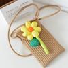 Bolsa Linda para Teléfono Móvil 2026, Bolso Cruzado de Hombro Tejido con Flores, Estilo Veraniego de Moda, Bolso de Playa Elegante para Chica, Estilo Nuevo