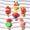 Acessórios de cola de creme DIY de frutas e animais de desenho animado, fivelas de sapato, presilhas de cabelo, materiais de acessórios de resina atacado