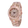 Reloj para Hombre Missfox Nuevo Moda Europea y Americana Incrustado de Diamantes Acero Inoxidable Resistente al Agua Reloj de Cuarzo Totalmente Diamantado
