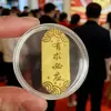 Adesivo de celular estilo Shuibei em ouro puro 999 com motivos de dinheiro e ovelhas, acessório criativo para atrair clientes, brindes no atacado