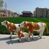 Vaca Simulada Animal Grande de Pelo Adorno Creativo Modelo de Atrezo para Cine y Televisión Que Puede Llamar y Ser Ordenada