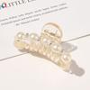 Pinza para el pelo de perla Qiyue Pinza para el pelo Pinza para la parte trasera de la cabeza Pinza grande simple Accesorios para el cabello de celebridad de Internet Accesorios para el cabello Venta al por mayor