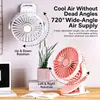 Mini Ventilador de Clip 360° Giratorio Silencioso Recargable Portátil Forma de Animal Lindo Ventilador de Clip para Habitación Oficina Dormitorio Coche de Bebé Blanco Rosa Negro