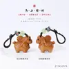 Cadena para Teléfono Móvil con Borla Colgante Caballo del Zodiaco de Madera de Durazno Sándalo Verde Llavero para Hacerse Rico Rápido Encanto de Bolsa de Buena Suerte Año del Caballo