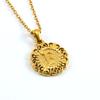 Amazon Shein Collar con Colgante de Acero Inoxidable 18K Patrón Ovalado Redondo Simple Alfabeto Inglés de 26 Letras
