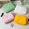 Bolsa de Maquillaje Plegable de Onda Sólida de Gran Capacidad Transfronteriza, Neceser Fresco y Agradable para la Piel para Niñas, Bolsa de Almacenamiento para Estudiantes
